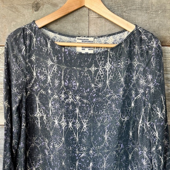 Baum und Pferdgarten Anthropologie Cupro Tunic‎ Dress 3/4 Zip Sleeve DE 38 US 8 - Picture 2 of 9
